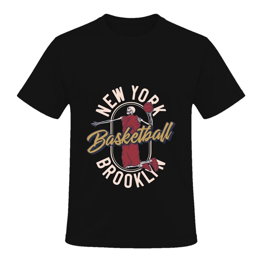 T-shirt — Basketball · Esprit d’équipe — الأمام — أسود